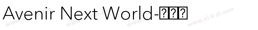 Avenir Next World字体转换